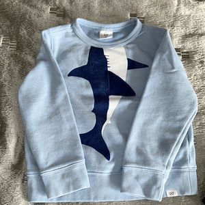 Baby gap light blue shark sweater